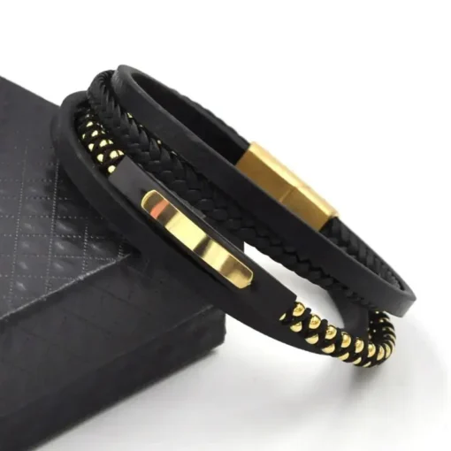 Pulsera cuero multicapa - Image 3