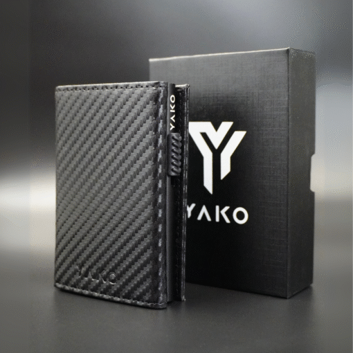 Billetera y tarjetero Premium - Negro rayas