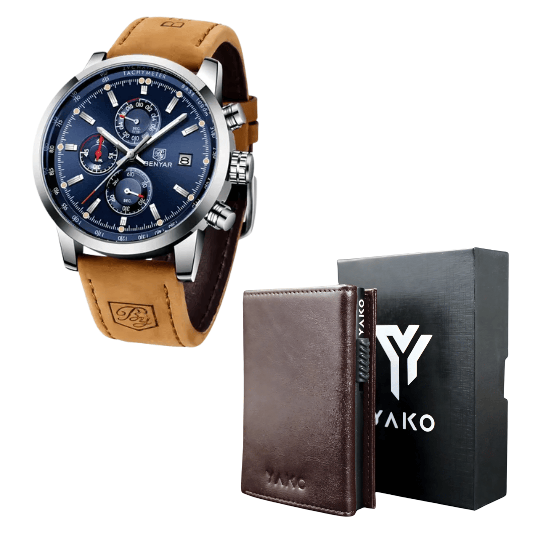 Combo Reloj Benyar + Billetera