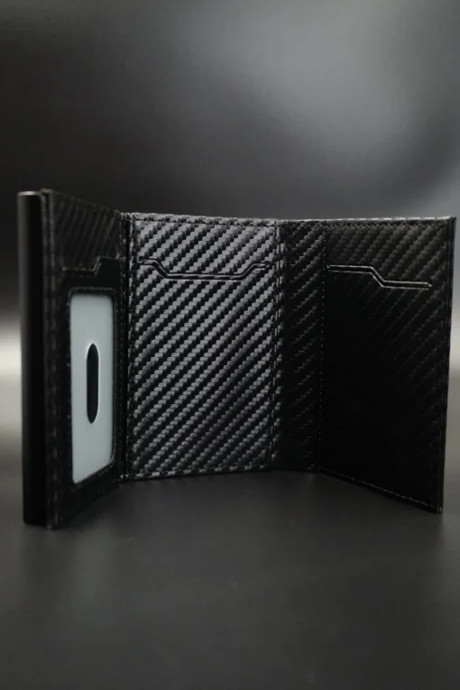 Billetera y tarjetero Premium - Negro rayas - Image 4