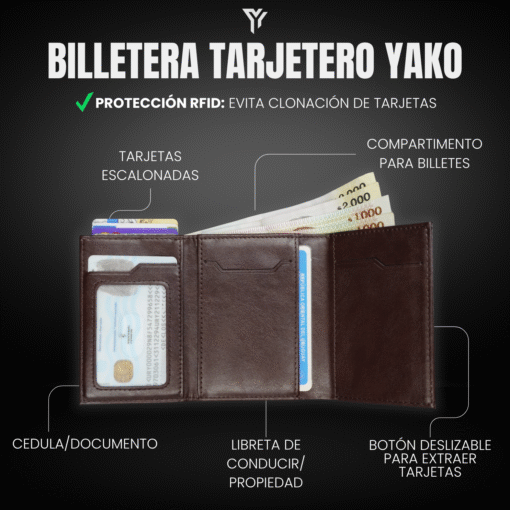 Billetera y tarjetero Premium - Marrón - Image 9