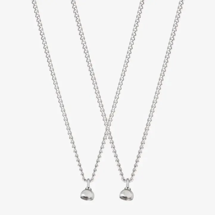 Conjunto de collares magnéticos plateado - Image 2