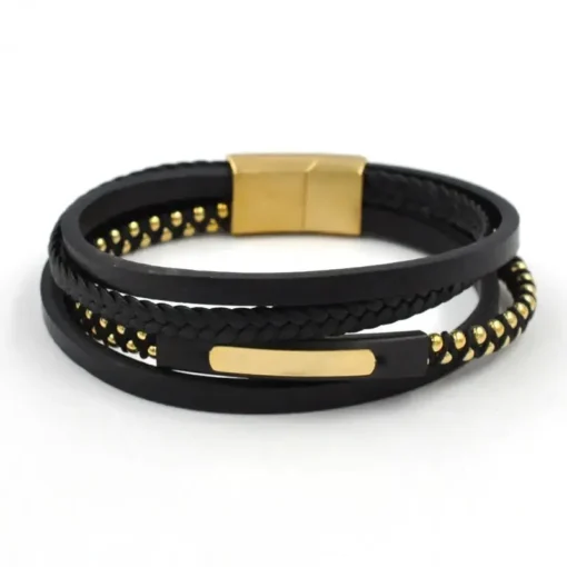 Pulsera cuero multicapa - Image 2