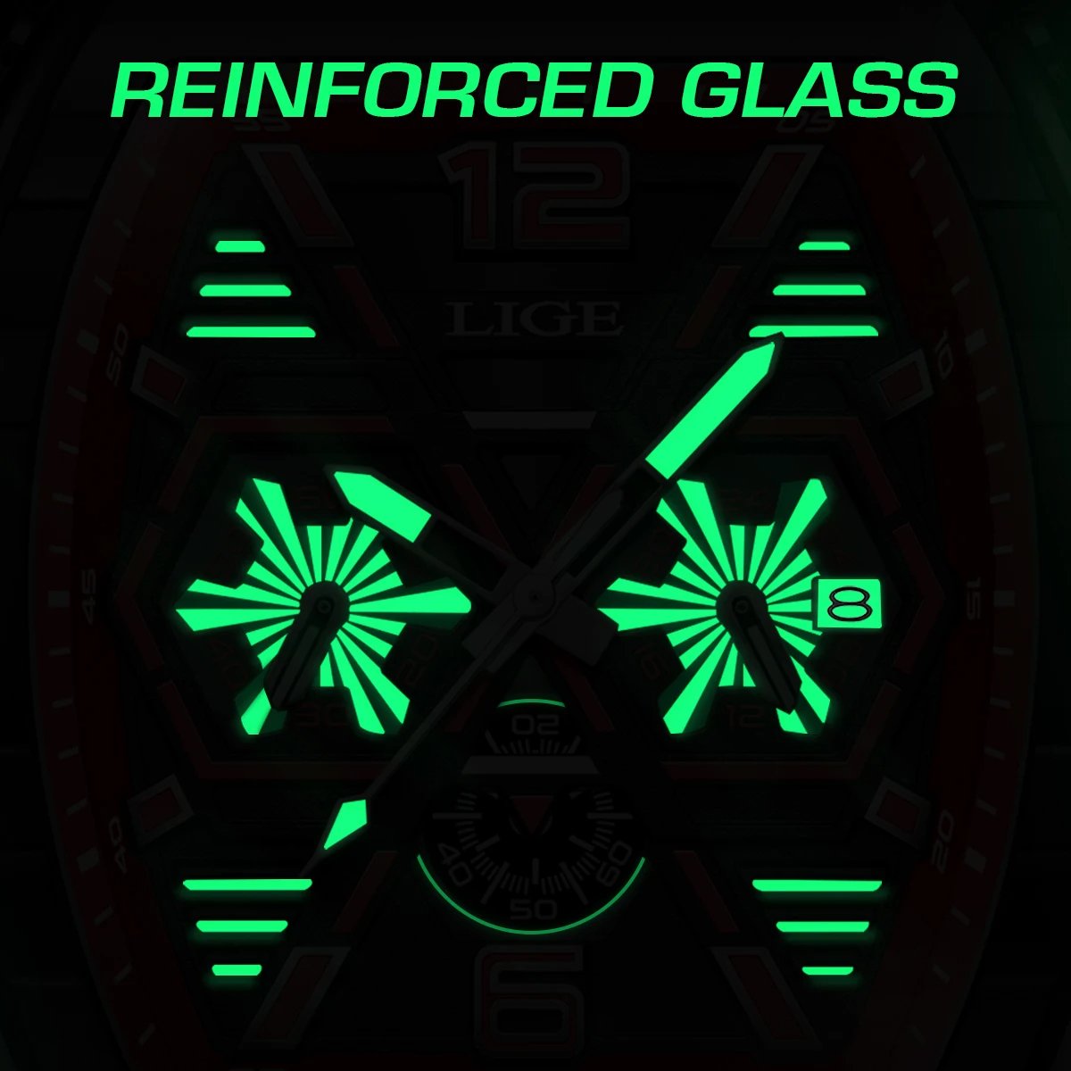 Reloj línea Lige Súper premium 5atm Con luz - Image 7