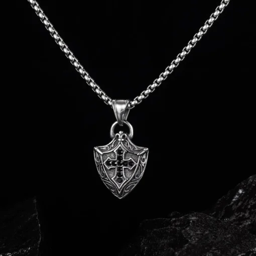 Cadena escudo con cruz