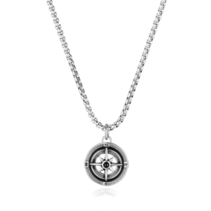 Cadena con colgante brújula